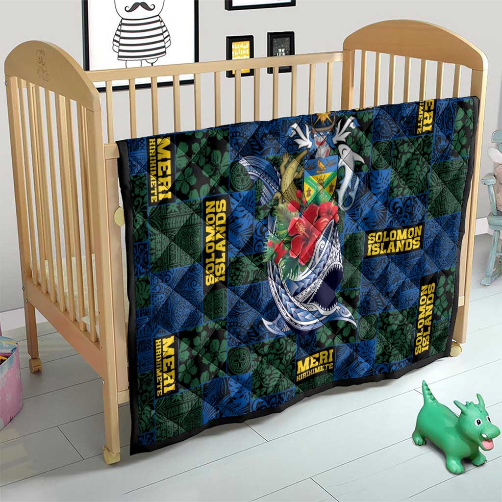 Solomon Islands Meri Kirihimete Quilt Funny Santa Riding Shark - Polynesian Pride