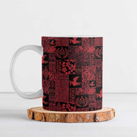 Black Tonga Kilisimasi Fiefia Ceramic Mug Pacific Patchwork Xmas Vibes - Polynesian Pride