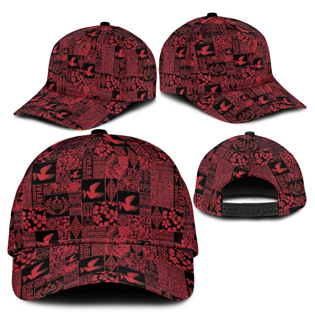 Black Tonga Kilisimasi Fiefia Classic Cap Pacific Patchwork Xmas Vibes - Polynesian Pride