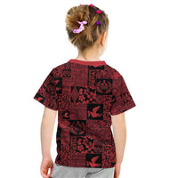 Black Tonga Kilisimasi Fiefia Kid T Shirt Pacific Patchwork Xmas Vibes - Polynesian Pride