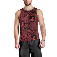 Black Tonga Kilisimasi Fiefia Men Tank Top Pacific Patchwork Xmas Vibes - Polynesian Pride