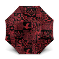 Black Tonga Kilisimasi Fiefia Umbrella Pacific Patchwork Xmas Vibes - Polynesian Pride