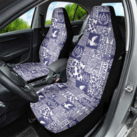 Blue Tonga Kilisimasi Fiefia Car Seat Cover Pacific Patchwork Xmas Vibes - Polynesian Pride