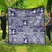 Blue Tonga Kilisimasi Fiefia Quilt Pacific Patchwork Xmas Vibes - Polynesian Pride