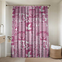 Pink Tonga Kilisimasi Fiefia Bathroom Set Pacific Patchwork Xmas Vibes - Polynesian Pride