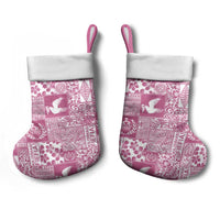 Pink Tonga Kilisimasi Fiefia Christmas Stocking Pacific Patchwork Xmas Vibes - Polynesian Pride