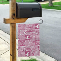 Pink Tonga Kilisimasi Fiefia Garden Flag Pacific Patchwork Xmas Vibes - Polynesian Pride