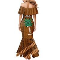 Custom Hawaii Honolulu Bowl Mermaid Dress With Kakau Tribal Pattern LT9 - Polynesian Pride