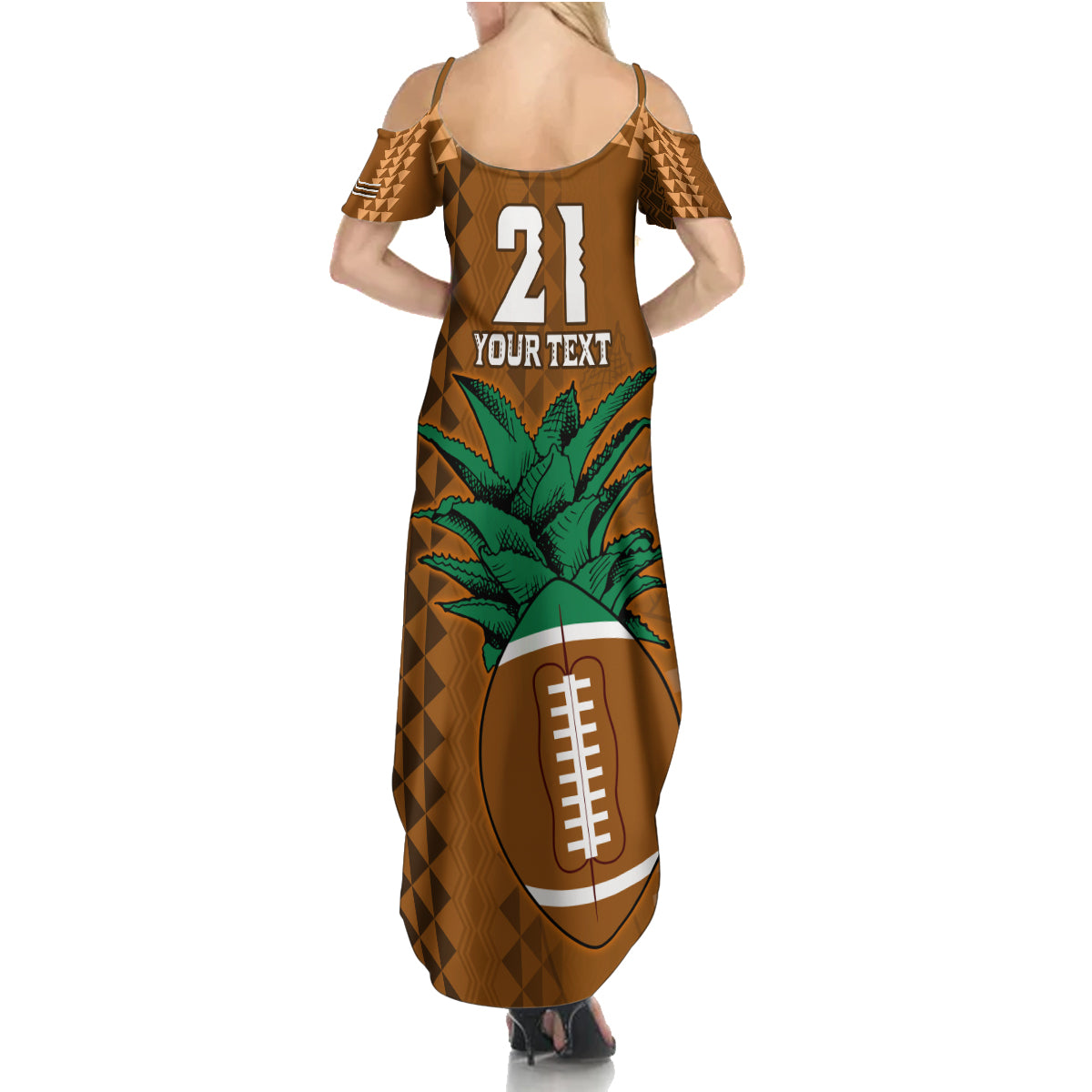 Custom Hawaii Honolulu Bowl Summer Maxi Dress With Kakau Tribal Pattern LT9 - Polynesian Pride
