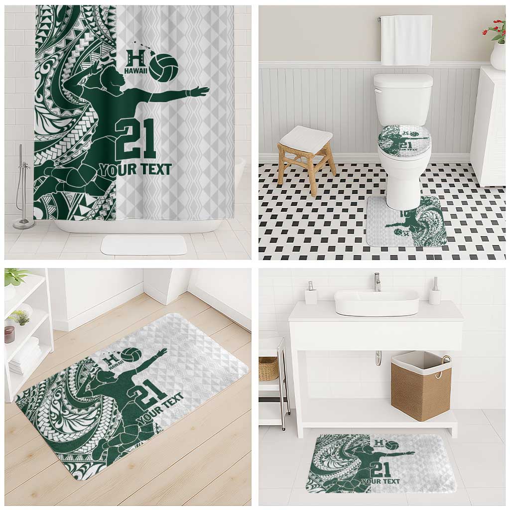 Polynesian Hawaii Volleyball Custom Bathroom Set Kakau with Sport Style - Polynesian Pride