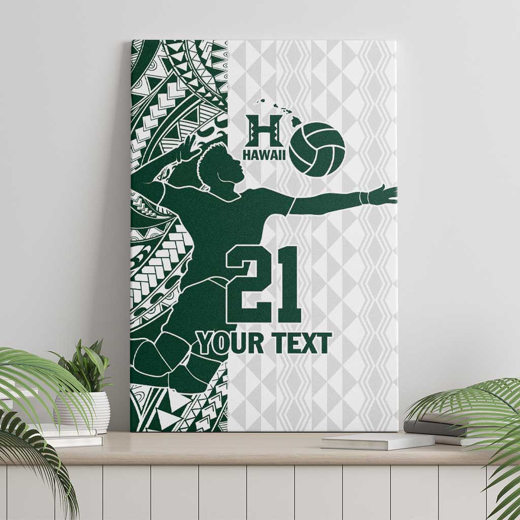 Polynesian Hawaii Volleyball Custom Canvas Wall Art Kakau with Sport Style