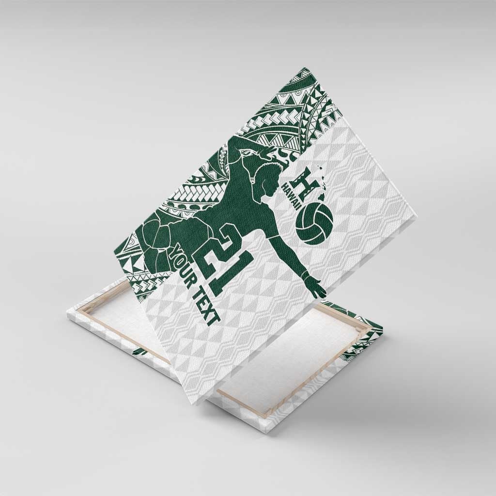 Polynesian Hawaii Volleyball Custom Canvas Wall Art Kakau with Sport Style