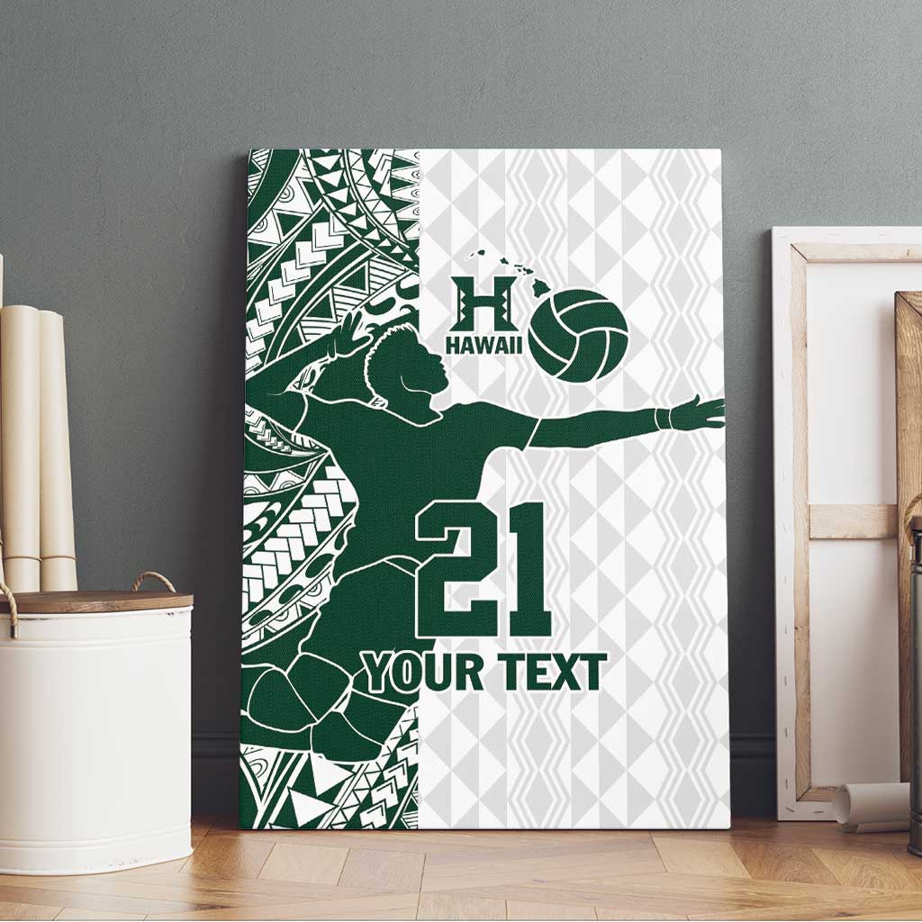 Polynesian Hawaii Volleyball Custom Canvas Wall Art Kakau with Sport Style