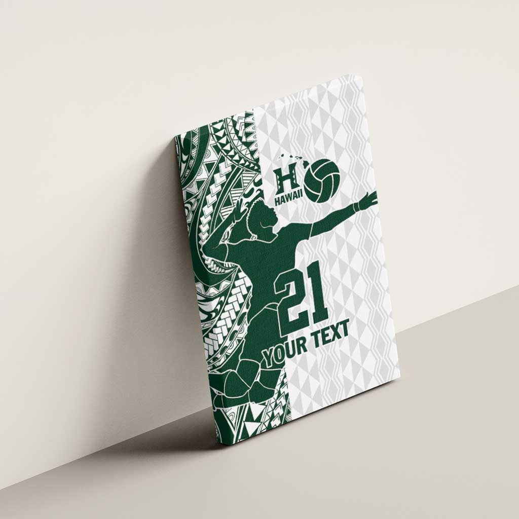 Polynesian Hawaii Volleyball Custom Canvas Wall Art Kakau with Sport Style