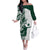 Polynesian Hawaii Volleyball Custom Family Matching Off The Shoulder Long Sleeve Dress and Hawaiian Shirt Kakau with Sport Style