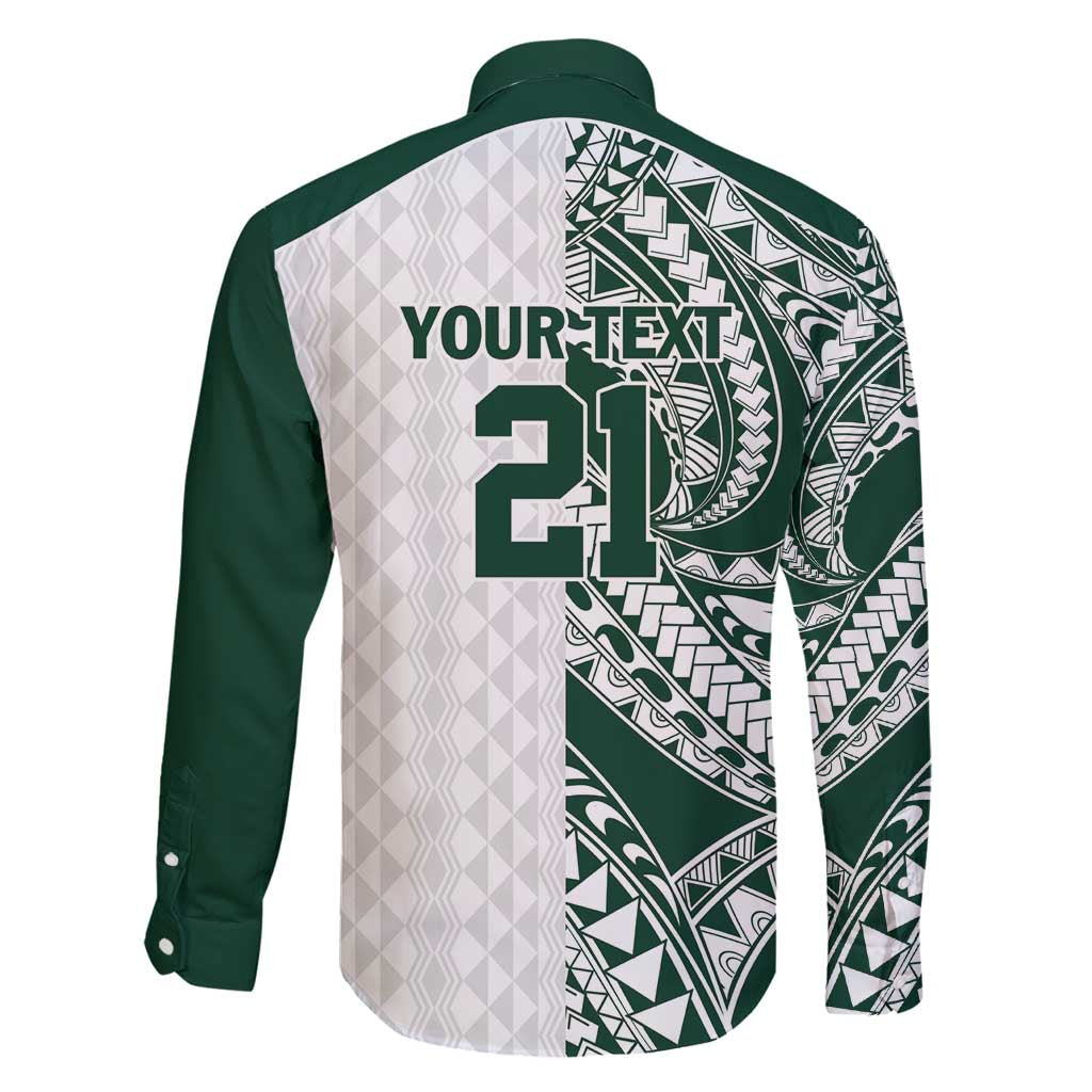 Polynesian Hawaii Volleyball Custom Family Matching Puletasi and Hawaiian Shirt Kakau with Sport Style