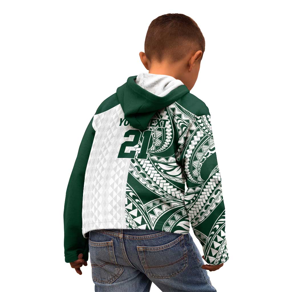 Polynesian Hawaii Volleyball Custom Kid Hoodie Kakau with Sport Style