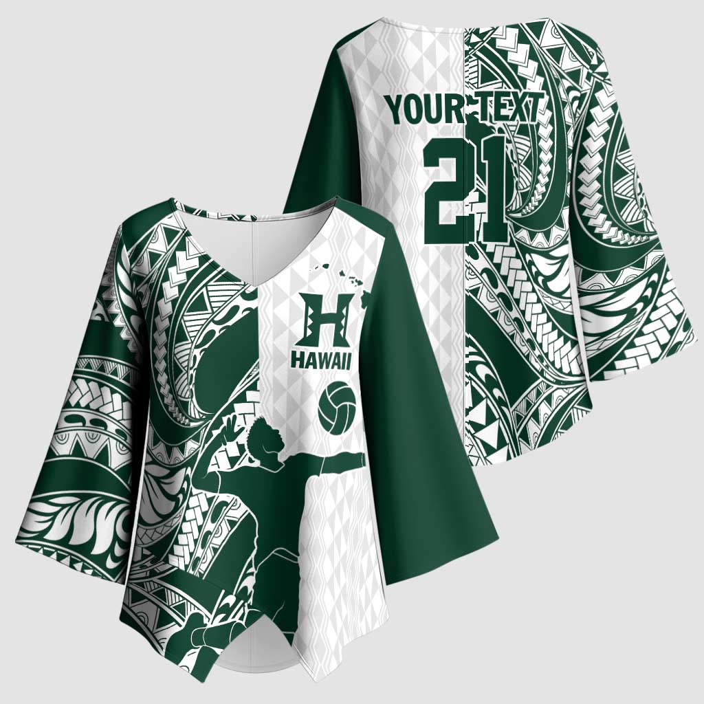 Polynesian Hawaii Volleyball Custom Kimono Sleeve Blouse Kakau with Sport Style - Polynesian Pride