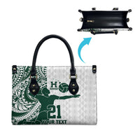 Polynesian Hawaii Volleyball Custom Leather Bag Kakau with Sport Style - Polynesian Pride