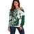 Polynesian Hawaii Volleyball Custom Off Shoulder Sweater Kakau with Sport Style