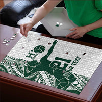 Polynesian Hawaii Volleyball Custom Puzzle Kakau with Sport Style - Polynesian Pride
