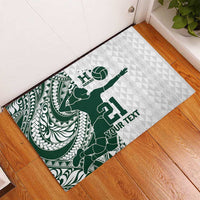 Polynesian Hawaii Volleyball Custom Rubber Doormat Kakau with Sport Style