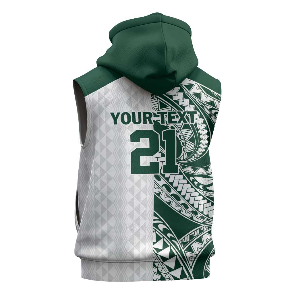 Polynesian Hawaii Volleyball Custom Sleeveless Hoodie Kakau with Sport Style - Polynesian Pride