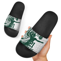Polynesian Hawaii Volleyball Custom Slide Sandals Kakau with Sport Style - Polynesian Pride
