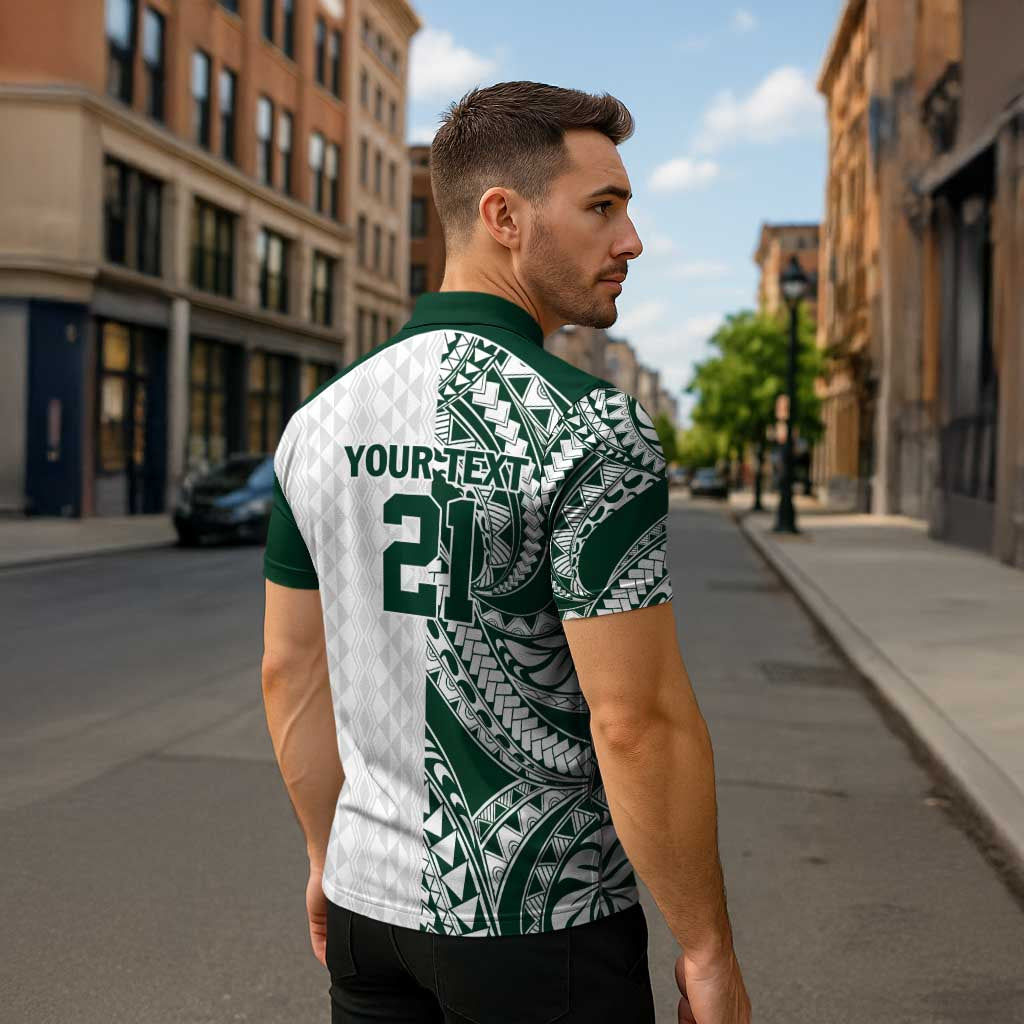 Polynesian Hawaii Volleyball Custom Zipper Polo Shirt Kakau with Sport Style - Polynesian Pride