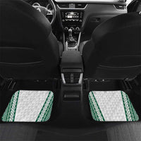 Polynesian Hawaii Volleyball Custom Car Mats White Kakau with Map Motif