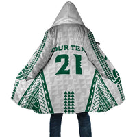 Polynesian Hawaii Volleyball Custom Cloak White Kakau with Map Motif - Polynesian Pride