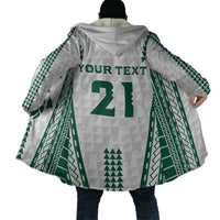 Polynesian Hawaii Volleyball Custom Cloak White Kakau with Map Motif - Polynesian Pride