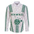 Polynesian Hawaii Volleyball Custom Family Matching Off The Shoulder Long Sleeve Dress and Hawaiian Shirt White Kakau with Map Motif