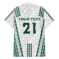 Polynesian Hawaii Volleyball Custom Family Matching Tank Maxi Dress and Hawaiian Shirt White Kakau with Map Motif