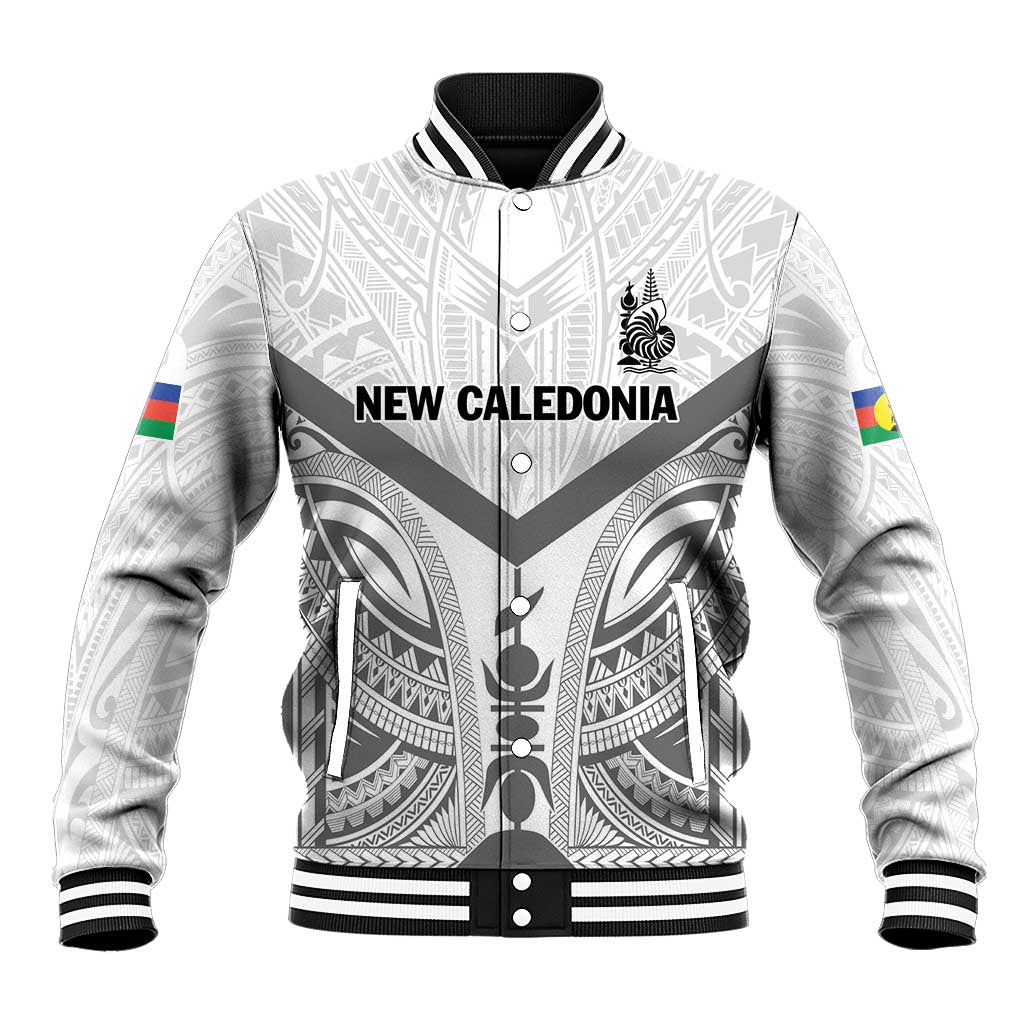 New Caledonia Football Custom Baseball Jacket Go Champions Les Cagous LT9 Unisex White - Polynesian Pride
