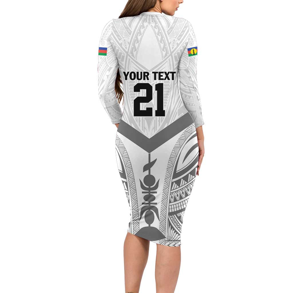 New Caledonia Football Custom Family Matching Long Sleeve Bodycon Dress and Hawaiian Shirt Go Champions Les Cagous LT9 - Polynesian Pride
