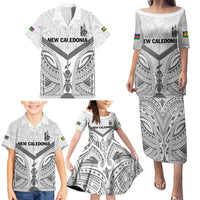 New Caledonia Football Custom Family Matching Puletasi and Hawaiian Shirt Go Champions Les Cagous LT9 - Polynesian Pride