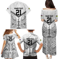 New Caledonia Football Custom Family Matching Puletasi and Hawaiian Shirt Go Champions Les Cagous LT9 - Polynesian Pride