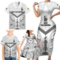 New Caledonia Football Custom Family Matching Short Sleeve Bodycon Dress and Hawaiian Shirt Go Champions Les Cagous LT9 - Polynesian Pride