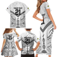 New Caledonia Football Custom Family Matching Short Sleeve Bodycon Dress and Hawaiian Shirt Go Champions Les Cagous LT9 - Polynesian Pride