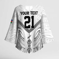 New Caledonia Football Custom Kimono Sleeve Blouse Go Champions Les Cagous - Polynesian Pride