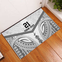 New Caledonia Football Custom Rubber Doormat Go Champions Les Cagous