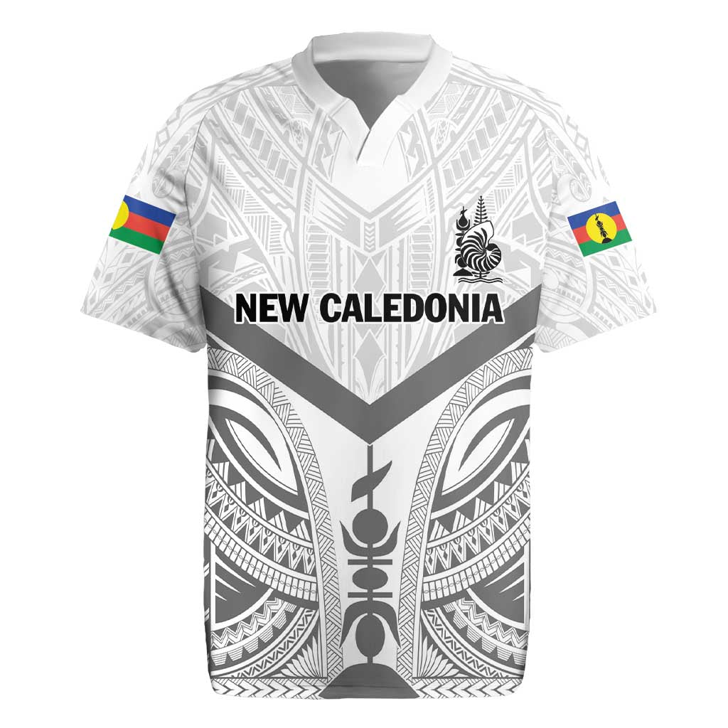New Caledonia Football Custom Rugby Jersey Go Champions Les Cagous LT9 White - Polynesian Pride