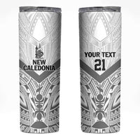 New Caledonia Football Custom Skinny Tumbler Go Champions Les Cagous LT9 White - Polynesian Pride