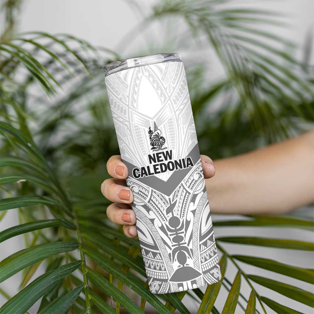 New Caledonia Football Custom Skinny Tumbler Go Champions Les Cagous LT9 - Polynesian Pride