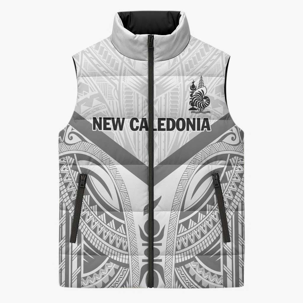 New Caledonia Football Custom Sleeveless Puffer Jacket Go Champions Les Cagous - Polynesian Pride