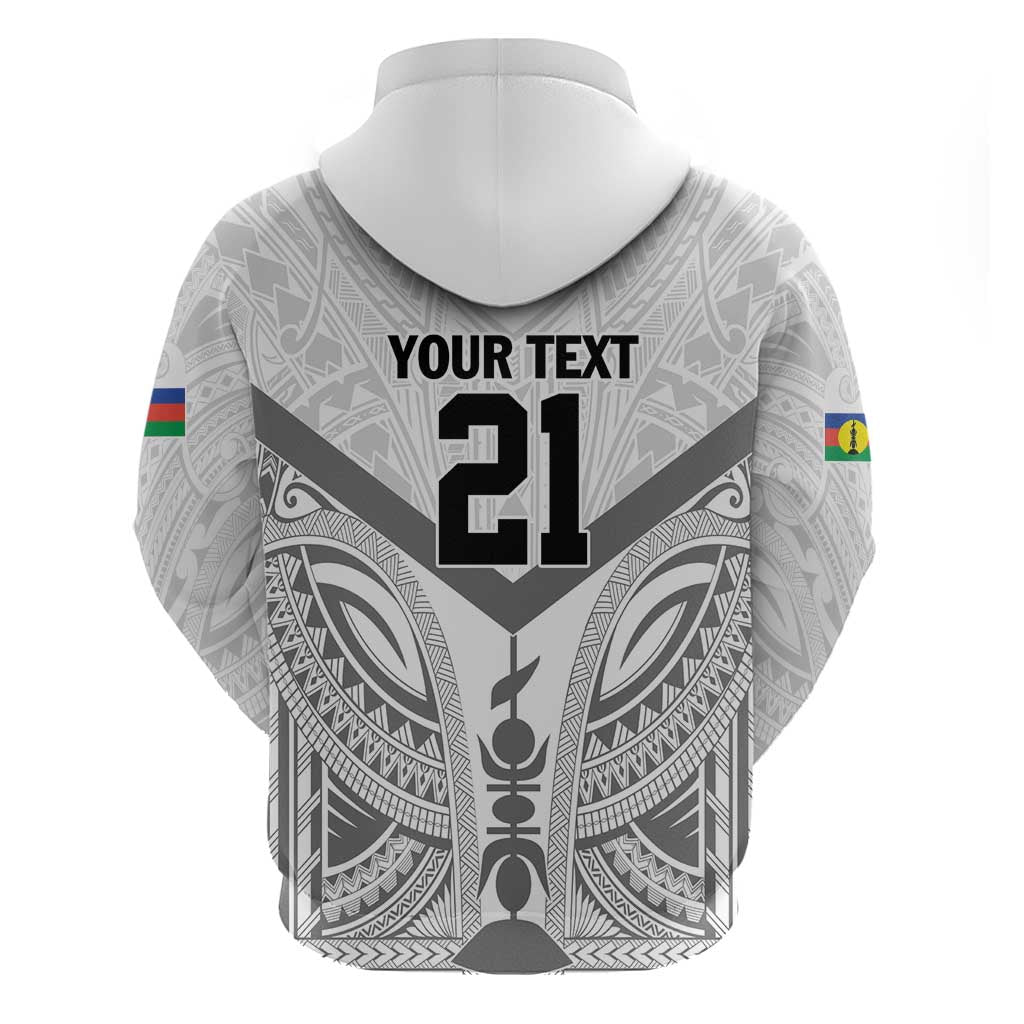 New Caledonia Football Custom Zip Hoodie Go Champions Les Cagous