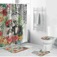 Skeleton Love for Valentine’s Day Bathroom Set Polynesian Tribal Love Forever - Polynesian Pride