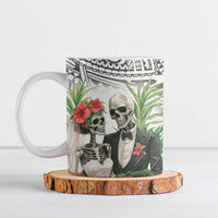 Skeleton Love for Valentine’s Day Ceramic Mug Polynesian Tribal Love Forever - Polynesian Pride