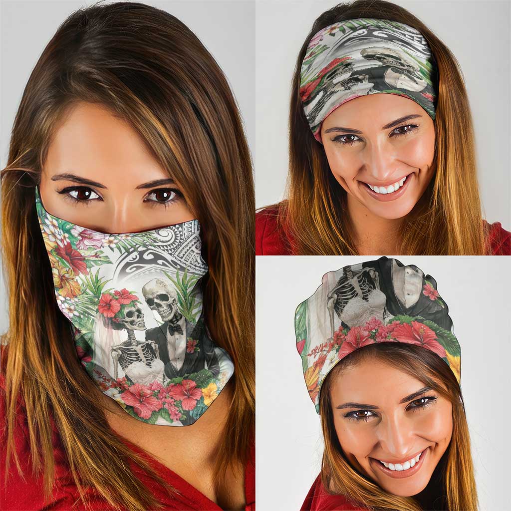 Skeleton Love for Valentine’s Day Neck Gaiter Polynesian Tribal Love Forever - Polynesian Pride